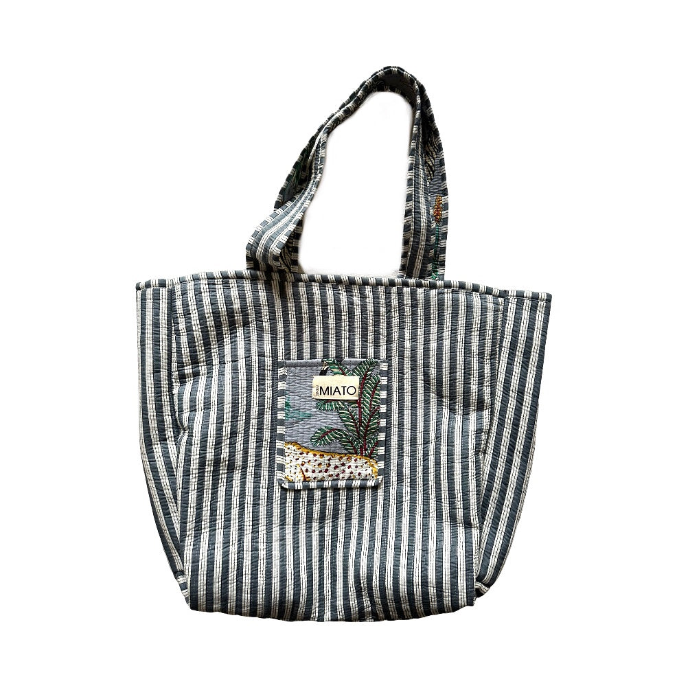 Totebag Amanda Giungla-Fondo Celeste