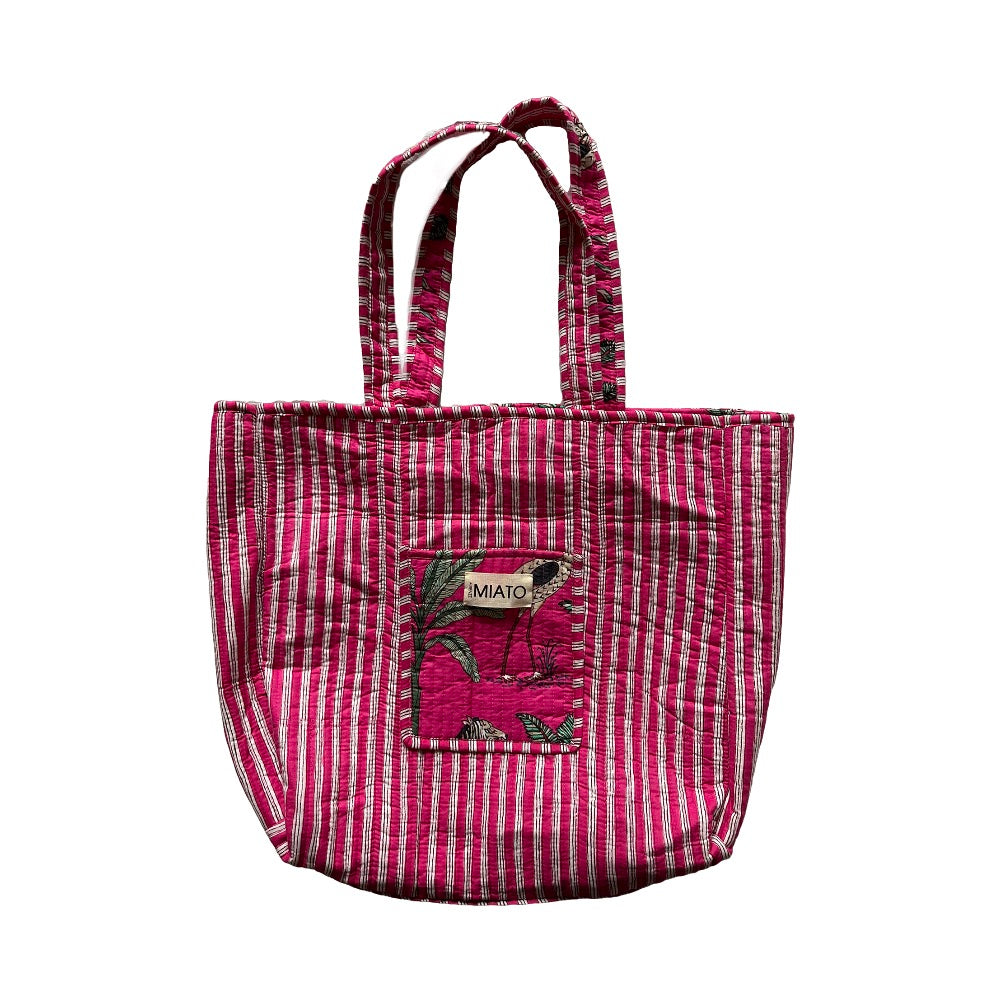 Totebag Amanda Giungla-Fondo Fuxia